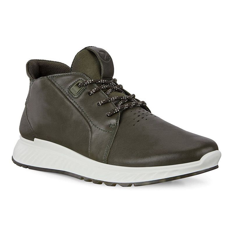 Men Boots Ecco St.1 M - Sneaker Boots Green - India UCHXAE960